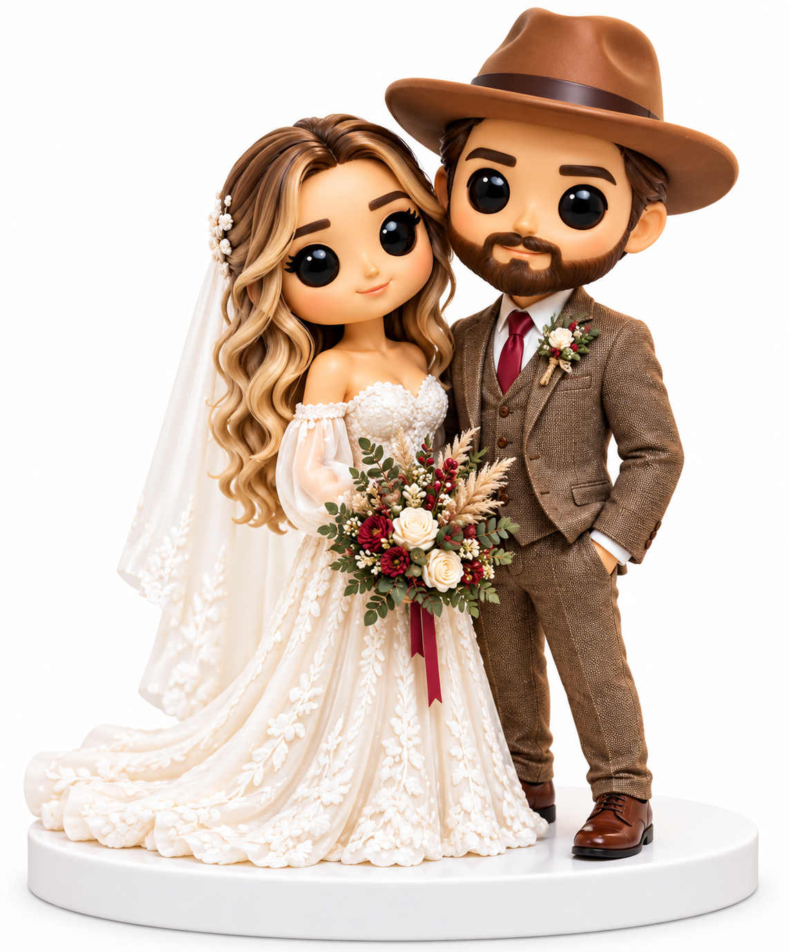 Wedding Couple Miniature - Funko Pop–inspired style