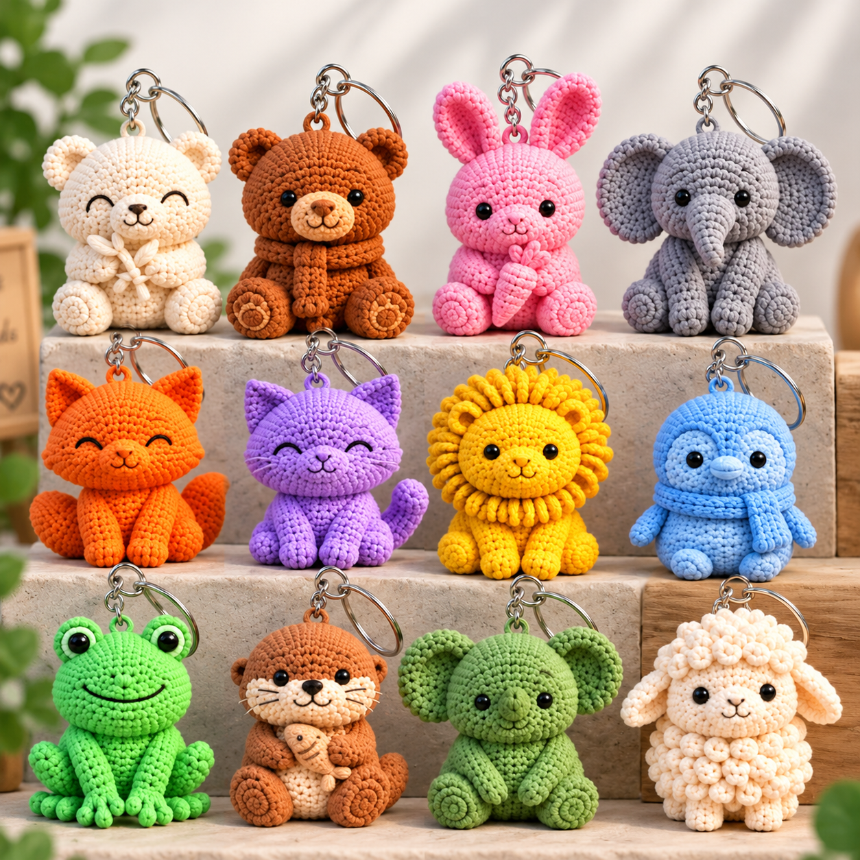 Crochet Animal Keychain Collection