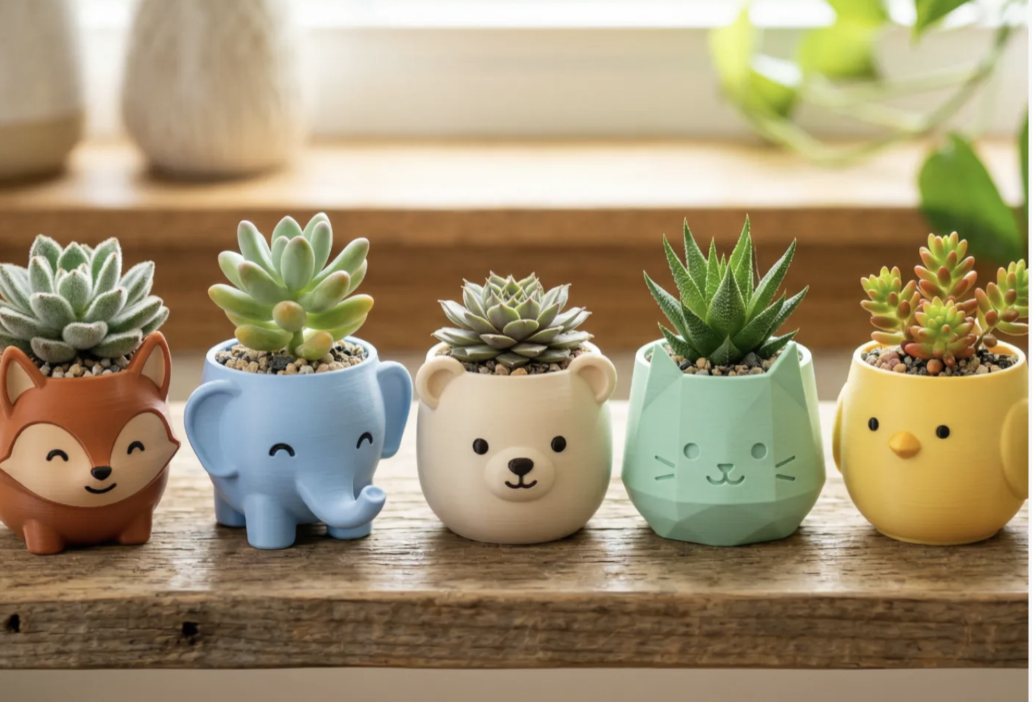 Cute Animal Planter Pots – 3D Printed Collection